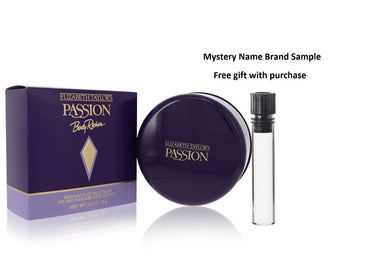 PASSION by Elizabeth Taylor Dusting Powder 2.6 oz And a Mystery Name brand sample vile