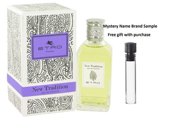 New Traditions by Etro Eau De Toilette Spray (Unisex) 3.4 oz And a Mystery Name brand sample vile