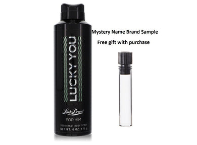 LUCKY YOU by Liz Claiborne Deodorant Spray 6 oz And a Mystery Name brand sample vile