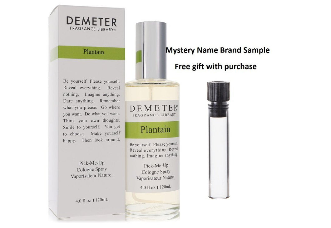 Demeter Plantain by Demeter Cologne Spray 4 oz And a Mystery Name brand sample vile