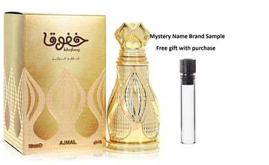 Ajmal Khofooq by Ajmal Concentrated Perfume (Unisex) .6 oz And a Mystery Name brand sample vile