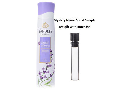 English Lavender by Yardley London Body Spray 5.1 oz And a Mystery Name brand sample vile