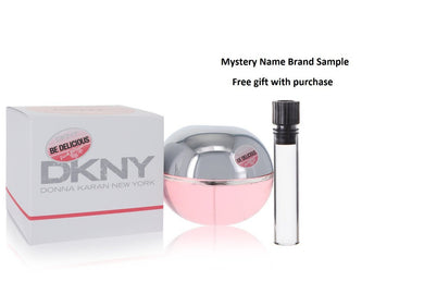 Be Delicious Fresh Blossom by Donna Karan Eau De Parfum Spray 3.4 oz And a Mystery Name brand sample vile