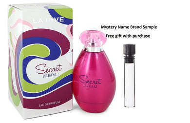La Rive Secret Dream by La Rive Eau De Parfum Spray 3 oz And a Mystery Name brand sample vile