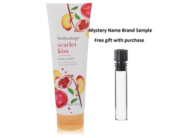 Bodycology Scarlet Kiss by Bodycology Body Cream 8 oz And a Mystery Name brand sample vile