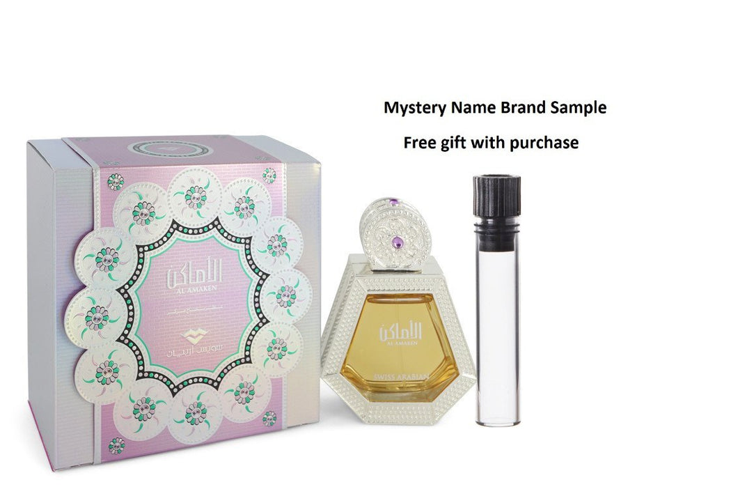 Al Amaken by Swiss Arabian Eau De Parfum Spray (Unisex) 1.7 oz And a Mystery Name brand sample vile