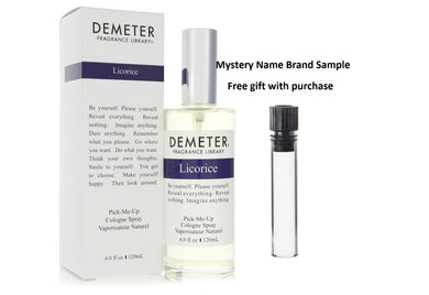 Demeter Licorice by Demeter Cologne Spray (Unisex) 4 oz And a Mystery Name brand sample vile