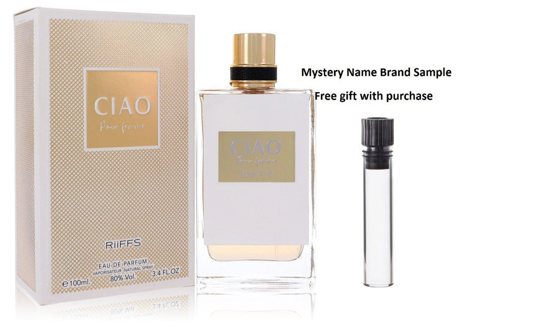Riiffs Ciao Pour Femme by Riiffs Eau De Parfum Spray 3.4 oz And a Mystery Name brand sample vile