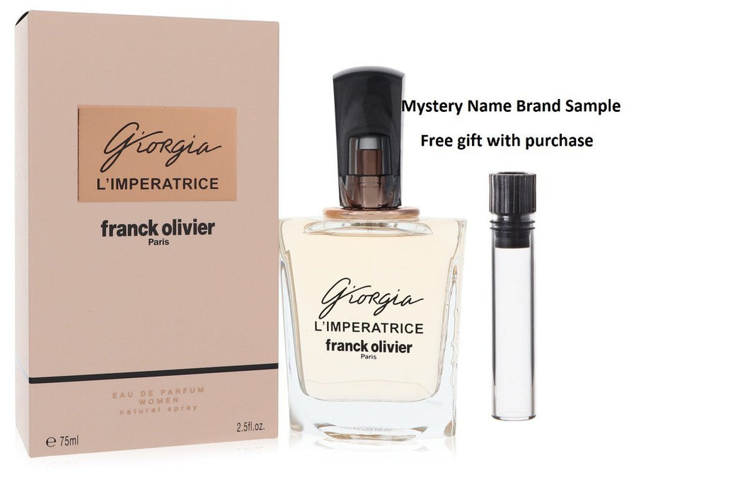 Franck Olivier Giorgio L'imperatrice by Franck Olivier Eau De Parfum Spray 2.5 oz And a Mystery Name brand sample vile