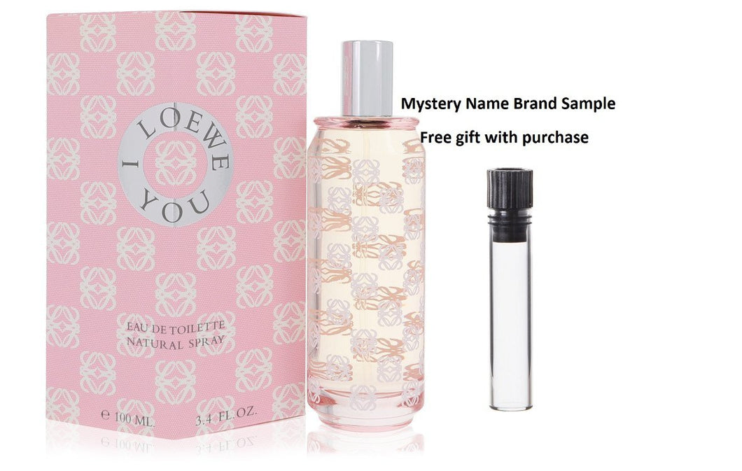 I Loewe You by Loewe Eau De Toilette Spray 3.4 oz And a Mystery Name brand sample vile