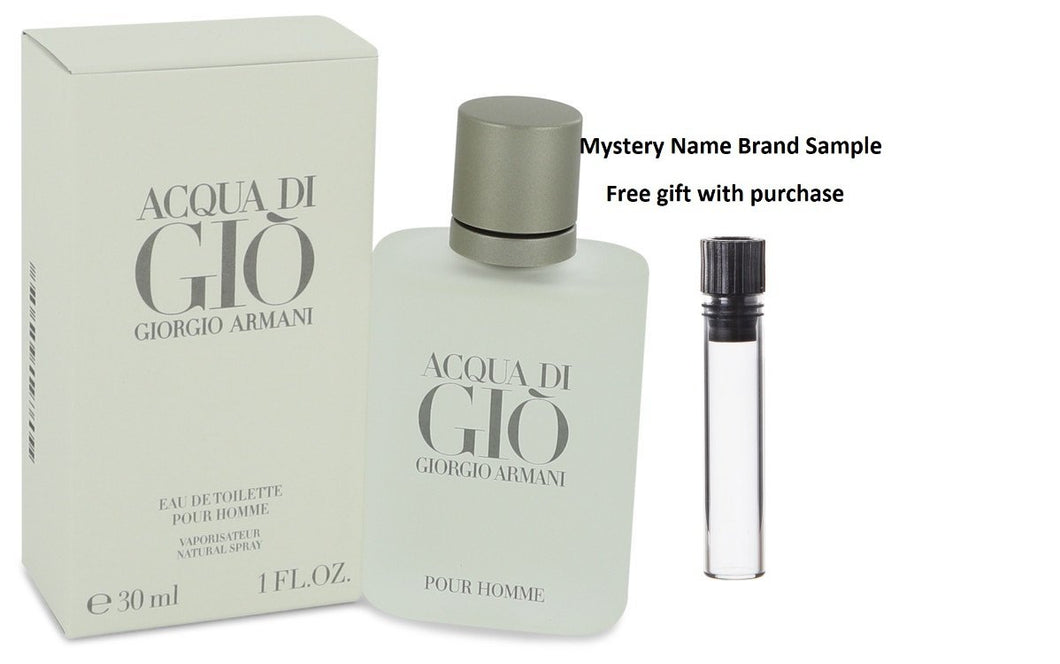 ACQUA DI GIO by Giorgio Armani Eau De Toilette Spray 1 oz And a Mystery Name brand sample vile