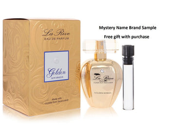 La Rive Golden Woman by La Rive Eau DE Parfum Spray 2.5 oz And a Mystery Name brand sample vile