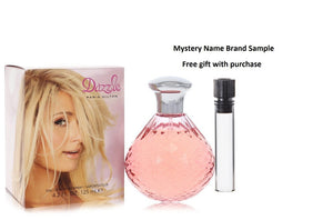 Dazzle by Paris Hilton Eau De Parfum Spray 4.2 oz And a Mystery Name brand sample vile