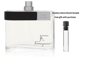 F by Salvatore Ferragamo Eau De Toilette Spray (Tester) 3.4 oz And a Mystery Name brand sample vile