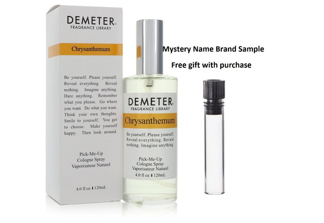 Demeter Chrysanthemum by Demeter Cologne Spray 4 oz And a Mystery Name brand sample vile