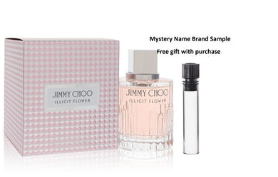 Jimmy Choo Illicit Flower by Jimmy Choo Eau De Toilette Spray 3.3 oz And a Mystery Name brand sample vile