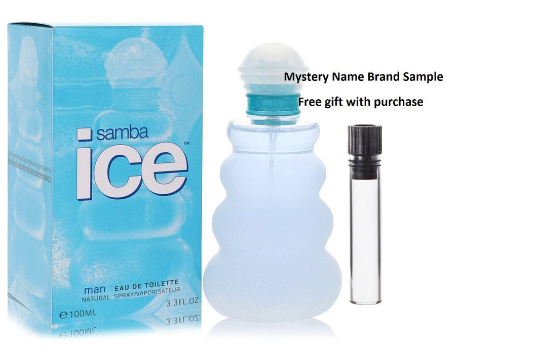 Samba Ice by Perfumers Workshop Eau De Toilette Spray 3.4 oz And a Mystery Name brand sample vile