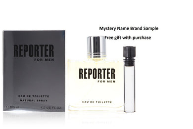 Reporter by Reporter Eau De Toilette Spray 4.2 oz And a Mystery Name brand sample vile