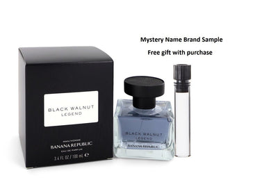 Banana Republic Black Walnut Legend by Banana Republic Eau De Parfum Spray 3.3 oz And a Mystery Name brand sample vile