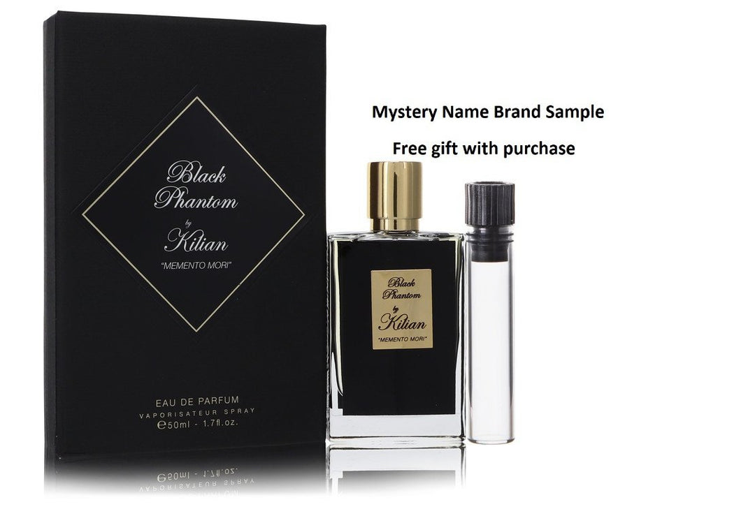 Black Phantom Memento Mori by Kilian Eau De Parfum Spray 1.7 oz And a Mystery Name brand sample vile
