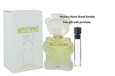 Moschino Toy 2 by Moschino Eau De Parfum Spray 3.4 oz And a Mystery Name brand sample vile