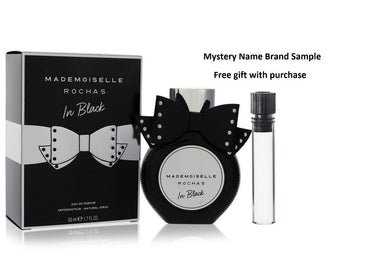 Mademoiselle Rochas In Black by Rochas Eau De Parfum Spray 1.7 oz And a Mystery Name brand sample vile