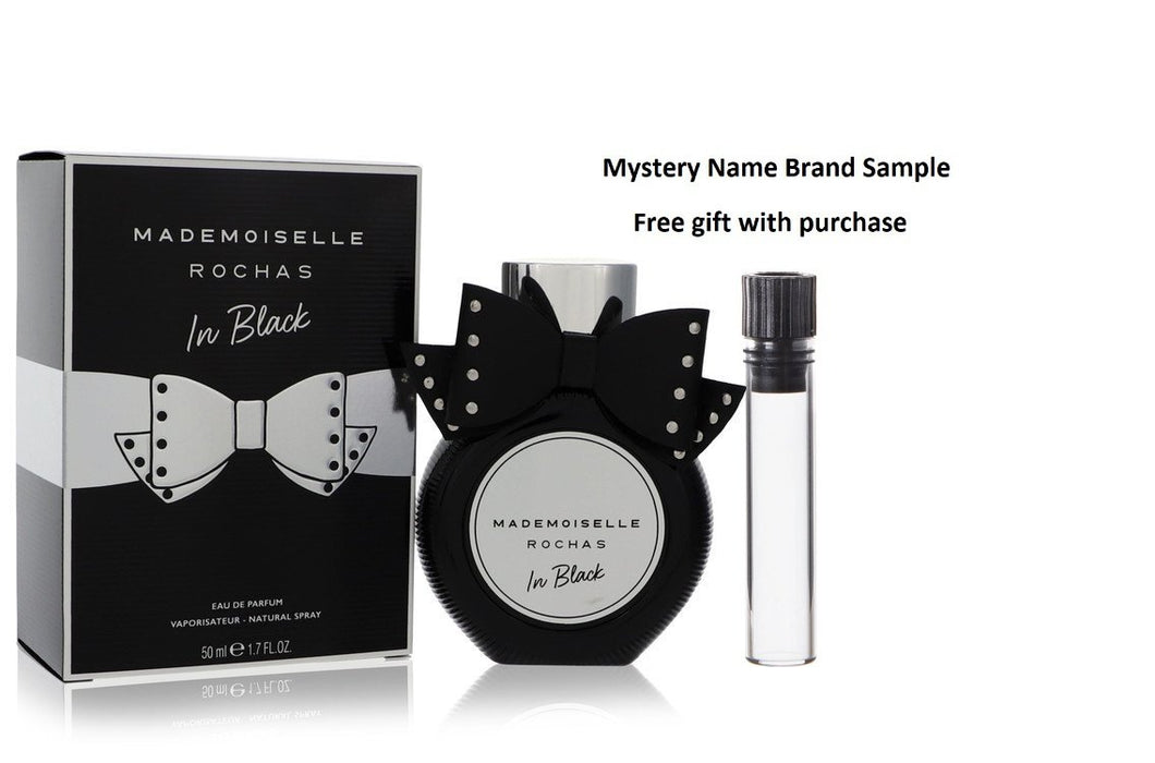Mademoiselle Rochas In Black by Rochas Eau De Parfum Spray 1.7 oz And a Mystery Name brand sample vile