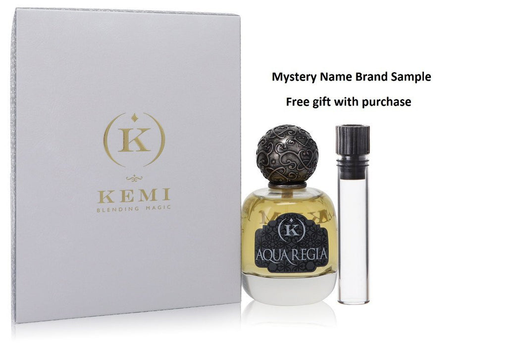 Aqua Regia by Kemi Blending Magic Eau De Parfum Spray (Unisex) 3.4 oz And a Mystery Name brand sample vile