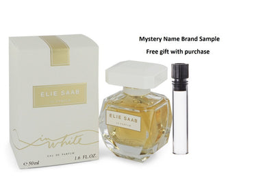 Le Parfum Elie Saab In White by Elie Saab Eau De Parfum Spray 1.7 oz And a Mystery Name brand sample vile