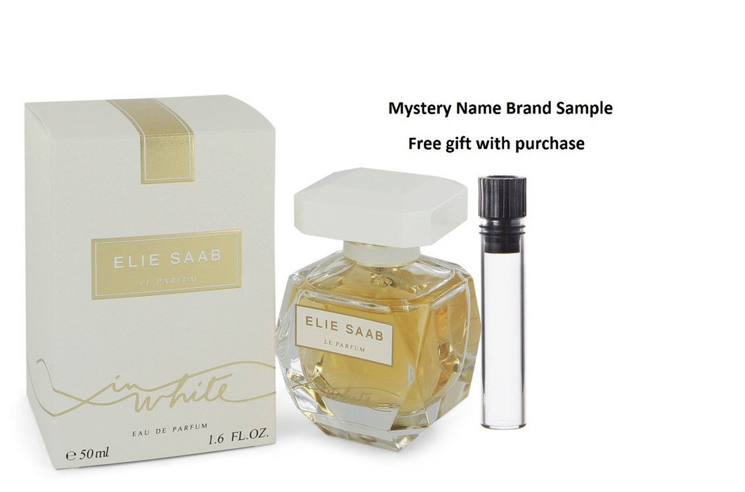 Le Parfum Elie Saab In White by Elie Saab Eau De Parfum Spray 1.7 oz And a Mystery Name brand sample vile