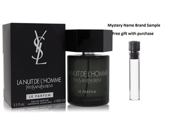 La Nuit De L'Homme Le Parfum by Yves Saint Laurent Eau De Parfum Spray 3.4 oz And a Mystery Name brand sample vile