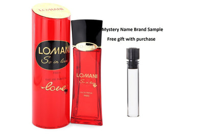 Lomani So In Love by Lomani Eau De Parfum Spray 3.3 oz And a Mystery Name brand sample vile