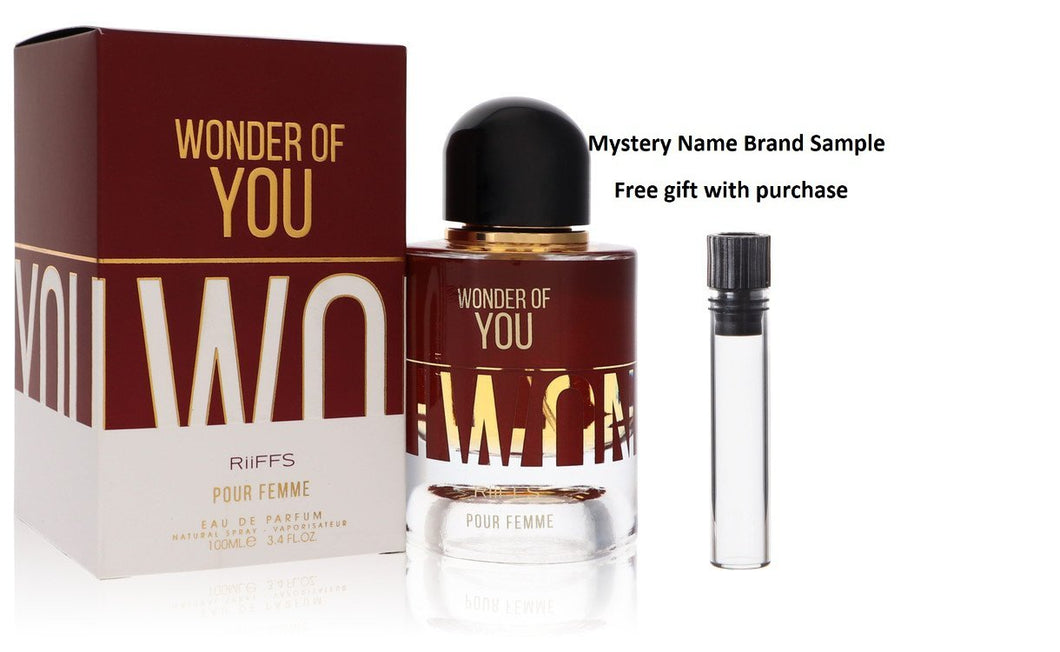Riiffs Wonder Of You by Riiffs Eau De Parfum Spray 3.4 oz And a Mystery Name brand sample vile