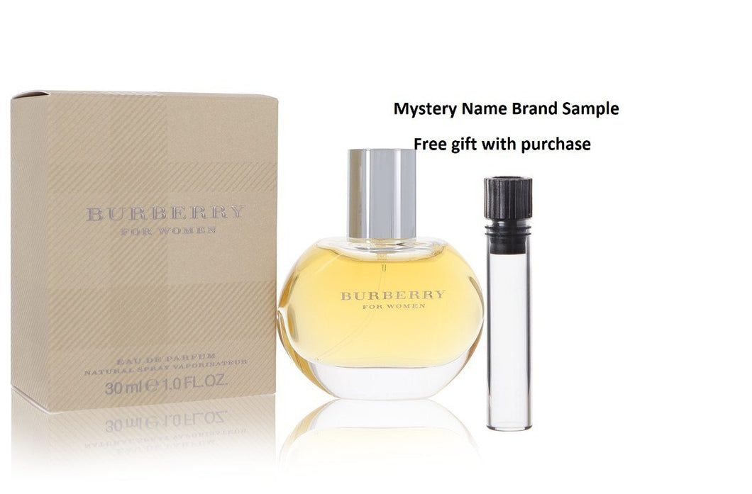 BURBERRY by Burberry Eau De Parfum Spray 1 oz And a Mystery Name brand sample vile