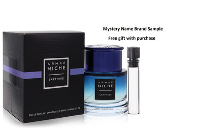 Armaf Niche Sapphire by Armaf Eau De Parfum Spray 3 oz And a Mystery Name brand sample vile