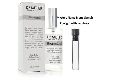 Demeter Sheerest Musk by Demeter Cologne Spray (Unisex) 4 oz And a Mystery Name brand sample vile