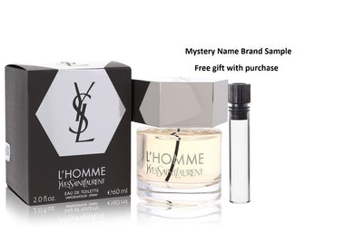 L'homme by Yves Saint Laurent Eau De Toilette Spray 2 oz And a Mystery Name brand sample vile