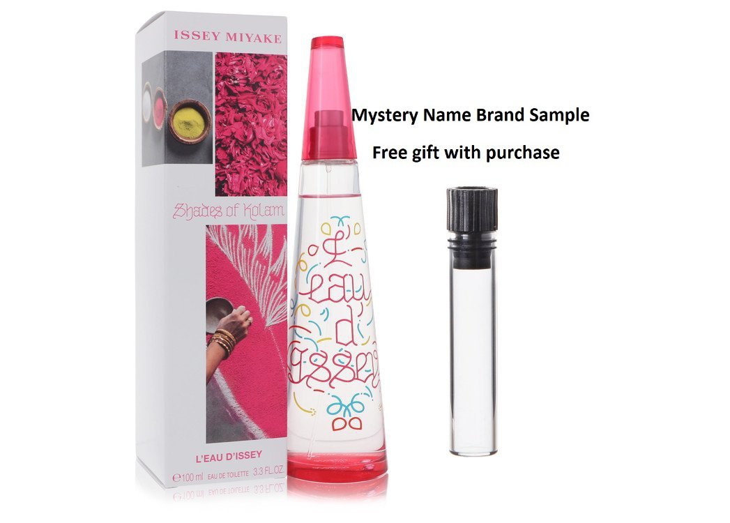 L'eau D'issey Shades of Kolam by Issey Miyake Eau De Toilette Spray 3.3 oz And a Mystery Name brand sample vile