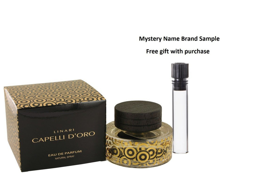 Linari Capelli D'oro by Linari Eau De Parfum Spray 3.4 oz And a Mystery Name brand sample vile