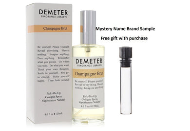 Demeter Champagne Brut by Demeter Cologne Spray 4 oz And a Mystery Name brand sample vile