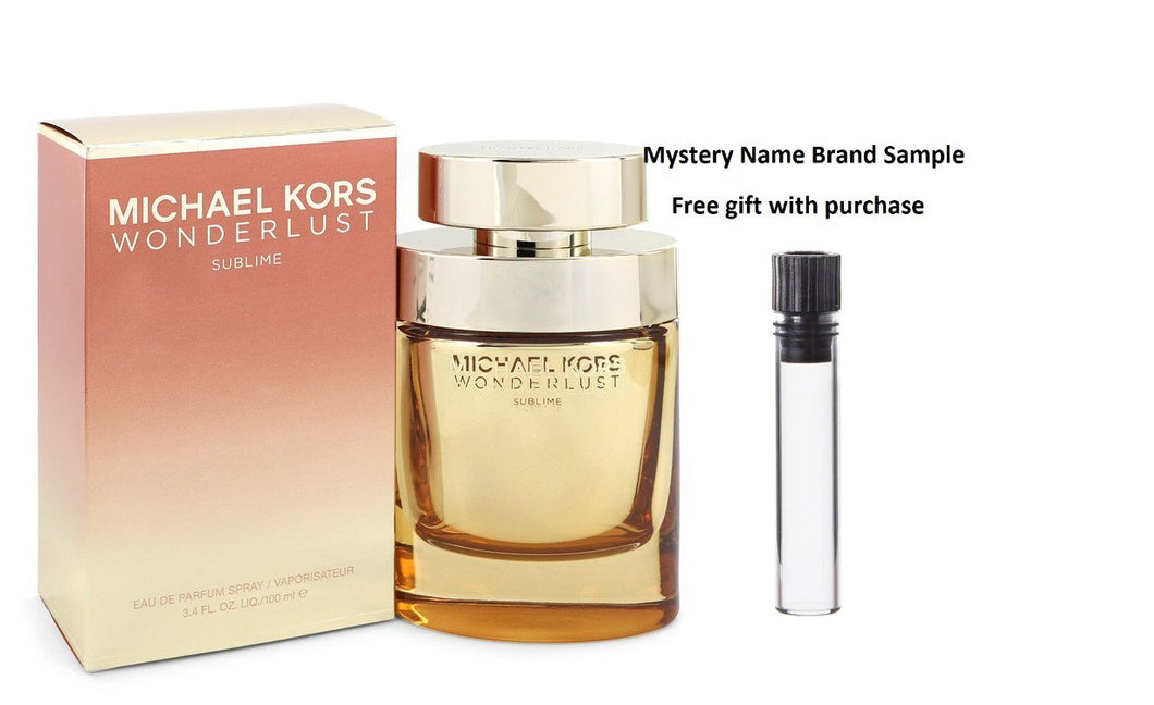 Michael Kors Wonderlust Sublime by Michael Kors Eau De Parfum Spray 3.4 oz And a Mystery Name brand sample vile