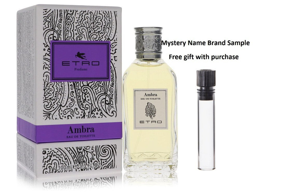 Ambra by Etro Eau De Toilette Spray (Unisex) 3.3 oz And a Mystery Name brand sample vile