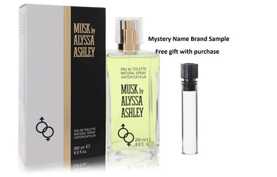 Alyssa Ashley Musk by Houbigant Eau De Toilette Spray 6.8 oz And a Mystery Name brand sample vile