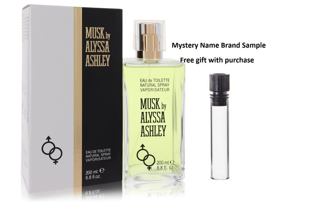 Alyssa Ashley Musk by Houbigant Eau De Toilette Spray 6.8 oz And a Mystery Name brand sample vile