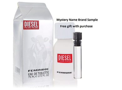 DIESEL PLUS PLUS by Diesel Eau De Toilette Spray 2.5 oz And a Mystery Name brand sample vile