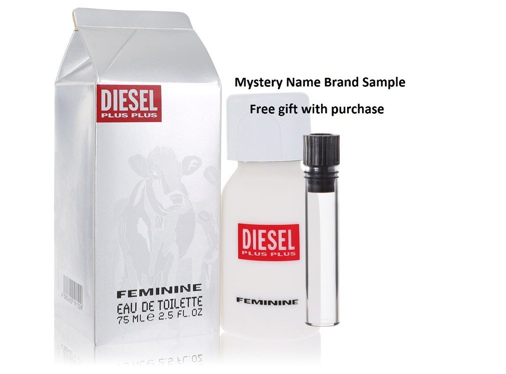 DIESEL PLUS PLUS by Diesel Eau De Toilette Spray 2.5 oz And a Mystery Name brand sample vile