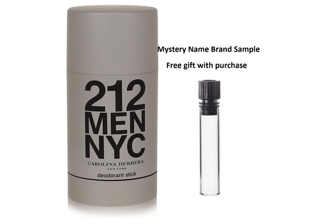 212 by Carolina Herrera Deodorant Stick 2.5 oz And a Mystery Name brand sample vile