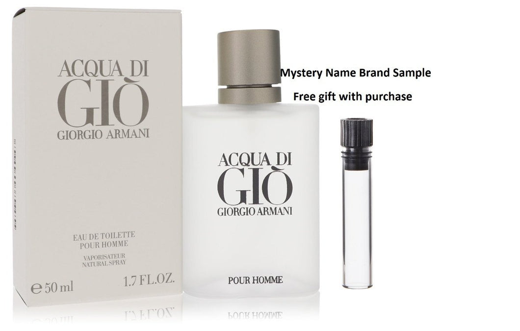 ACQUA DI GIO by Giorgio Armani Eau De Toilette Spray 1.7 oz And a Mystery Name brand sample vile