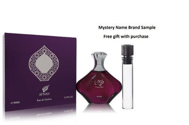 Afnan Turathi Purple by Afnan Eau De Parfum Spray   3 oz And a Mystery Name brand sample vile
