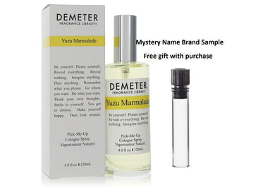 Demeter Yuzu Marmalade by Demeter Cologne Spray (Unisex) 4 oz And a Mystery Name brand sample vile